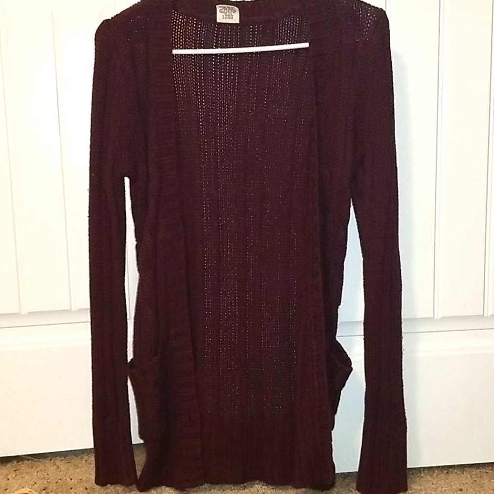 XS Burgundy Long Sleeve Sweater